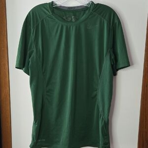 Nike Pro Combat Dri-Fit Men's Deep Green Short Sleeve Tee